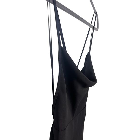 Amanda Uprichard Janet Jumpsuit Overall with Tie Back Black Solid Size XS - Picture 10 of 13